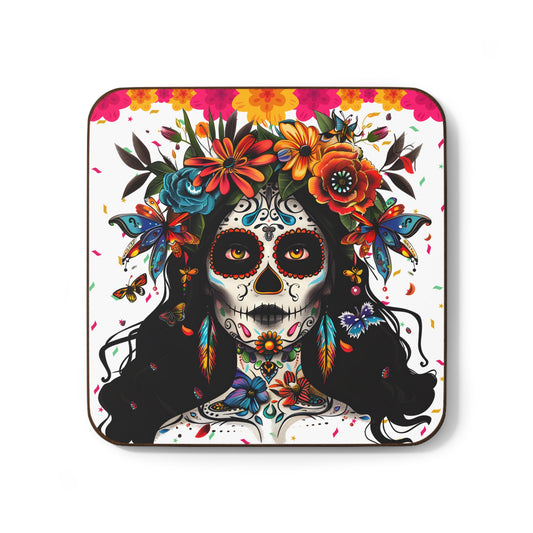 Dia De Los Muertos, Day of The Dead - Hardboard Back Coaster