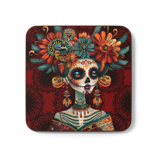 Dia De Los Muertos, Day of The Dead - Hardboard Back Coaster