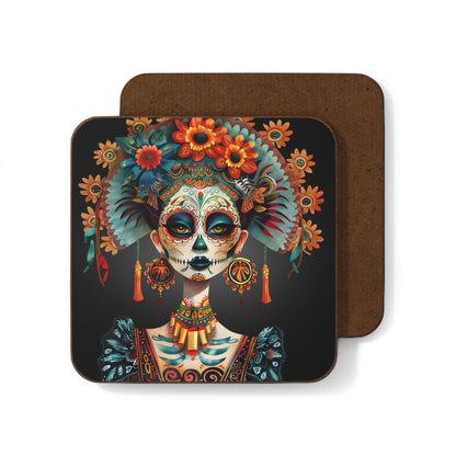 Dia De Los Muertos, Day of The Dead - Hardboard Back Coaster