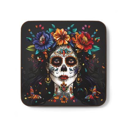 Dia De Los Muertos, Day of The Dead - Hardboard Back Coaster