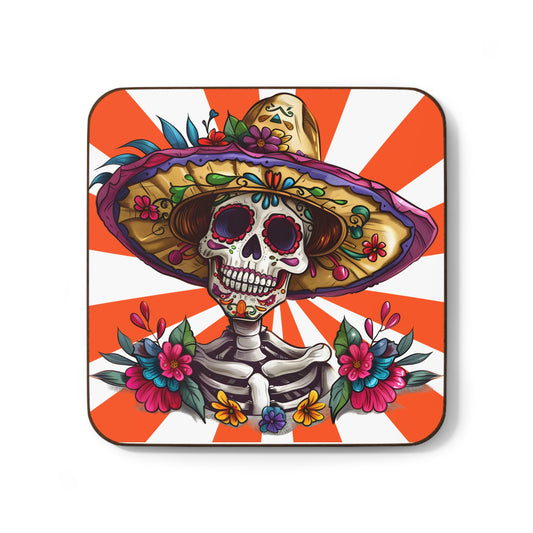 Dia De Los Muertos, Day of The Dead - Hardboard Back Coaster