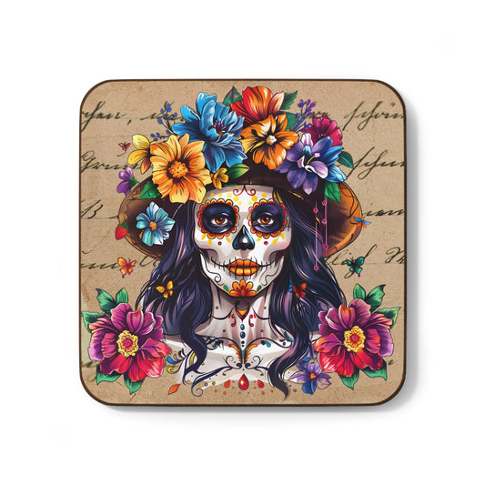 Dia De Los Muertos, Day of The Dead - Hardboard Back Coaster