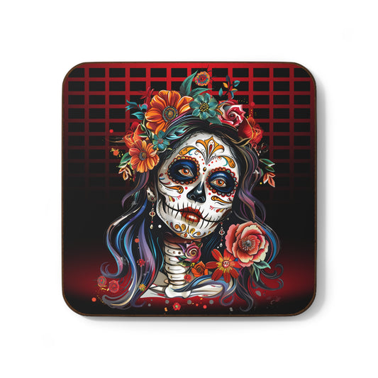 Dia De Los Muertos, Day of The Dead - Hardboard Back Coaster