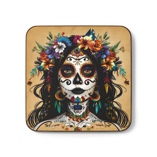 Dia De Los Muertos, Day of The Dead - Hardboard Back Coaster