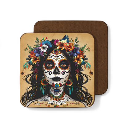 Dia De Los Muertos, Day of The Dead - Hardboard Back Coaster